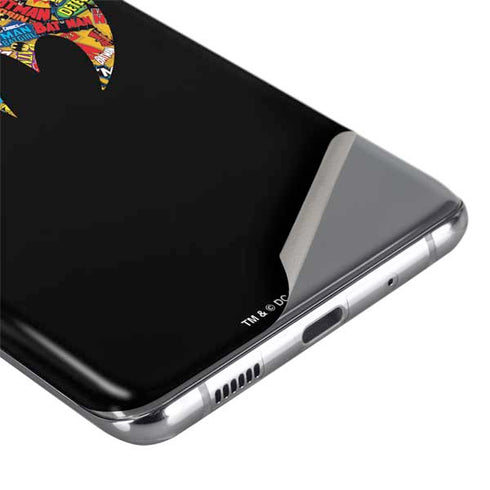 DC Comics Batman Silhouette Logo Vintage Pattern Galaxy S20 Plus Skin